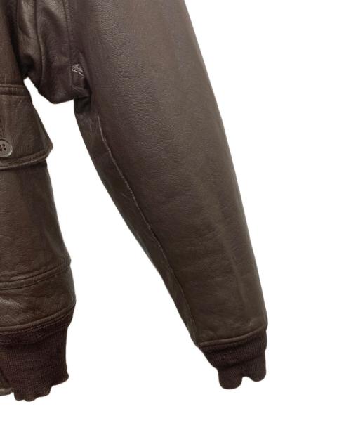 U.S NAVY（ユーエスネイビー）U.S NAVY (ユーエスネイビー) G-1レザーフライトジャケット ブラウン サイズ:SIZE 36の古着・服飾アイテム
