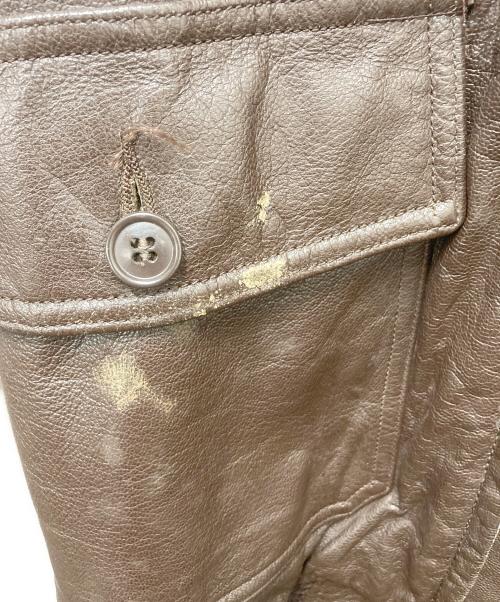 U.S NAVY（ユーエスネイビー）U.S NAVY (ユーエスネイビー) G-1レザーフライトジャケット ブラウン サイズ:SIZE 36の古着・服飾アイテム