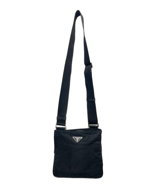PRADA（プラダ）PRADA (プラダ) ナイロンショルダーバッグ ブラックの古着・服飾アイテム