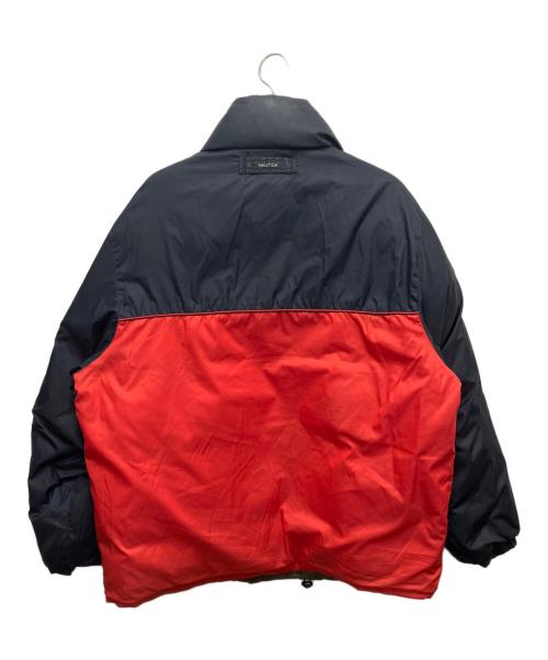 NAUTICA（ノーティカ）NAUTICA (ノーティカ) ダウンジャケット レッド×ネイビー サイズ:SIZE XLの古着・服飾アイテム