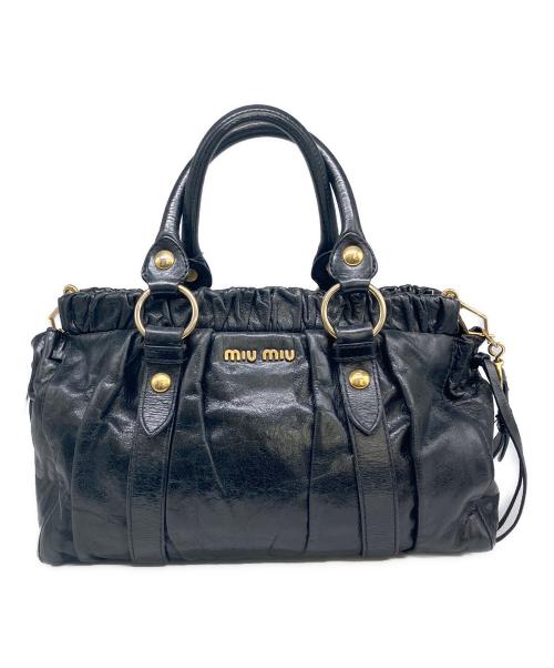MIU MIU（ミュウミュウ）MIU MIU (ミュウミュウ) 2WAYバッグ ブラックの古着・服飾アイテム