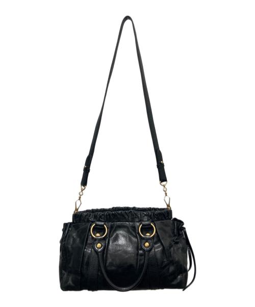 MIU MIU（ミュウミュウ）MIU MIU (ミュウミュウ) 2WAYバッグ ブラックの古着・服飾アイテム