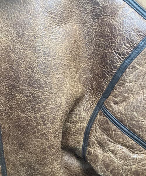 KNIGHT（ナイト）KNIGHT (ナイト) ムートンジャケット ブラウン サイズ:ＳＩＺＥ40の古着・服飾アイテム