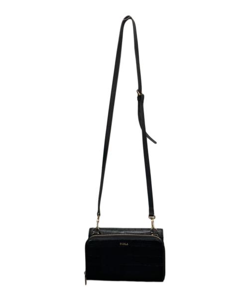FURLA（フルラ）FURLA (フルラ) ショルダーウォレットバッグ ブラックの古着・服飾アイテム