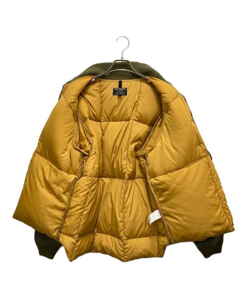Rocky Mountain FeatherBed（ロッキーマウンテンフェザーベッド）Rocky Mountain FeatherBed (ロッキーマウンテンフェザーベッド) コーデュロイダウンジャケット グレー×イエロー サイズ:SIZE XLの古着・服飾アイテム