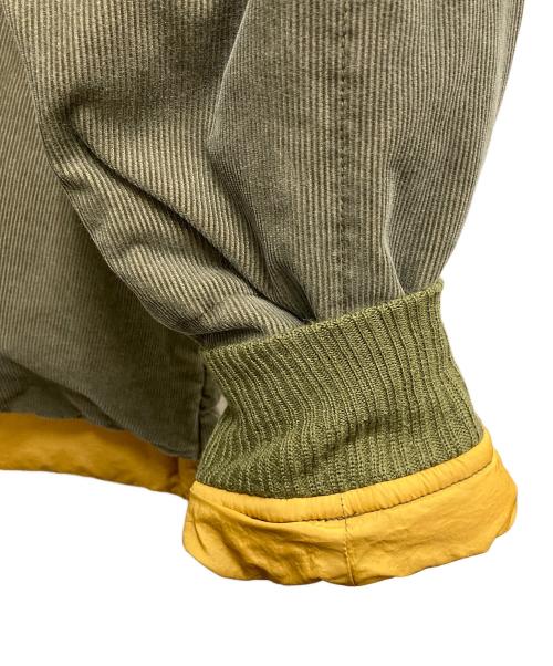 Rocky Mountain FeatherBed（ロッキーマウンテンフェザーベッド）Rocky Mountain FeatherBed (ロッキーマウンテンフェザーベッド) コーデュロイダウンジャケット グレー×イエロー サイズ:SIZE XLの古着・服飾アイテム