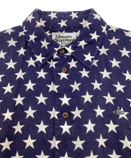 Vivienne Westwood man（ヴィヴィアン ウェストウッド マン）Vivienne Westwood man (ヴィヴィアン ウェストウッド マン) 半袖シャツ ネイビー サイズ:46の古着・服飾アイテム