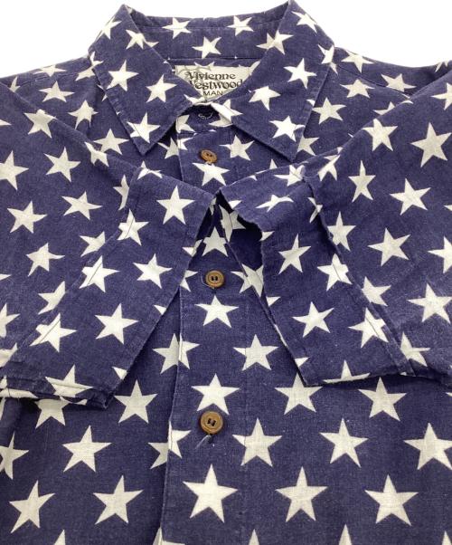 Vivienne Westwood man（ヴィヴィアン ウェストウッド マン）Vivienne Westwood man (ヴィヴィアン ウェストウッド マン) 半袖シャツ ネイビー サイズ:46の古着・服飾アイテム