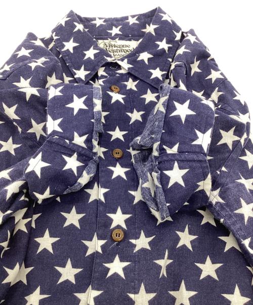 Vivienne Westwood man（ヴィヴィアン ウェストウッド マン）Vivienne Westwood man (ヴィヴィアン ウェストウッド マン) 半袖シャツ ネイビー サイズ:46の古着・服飾アイテム