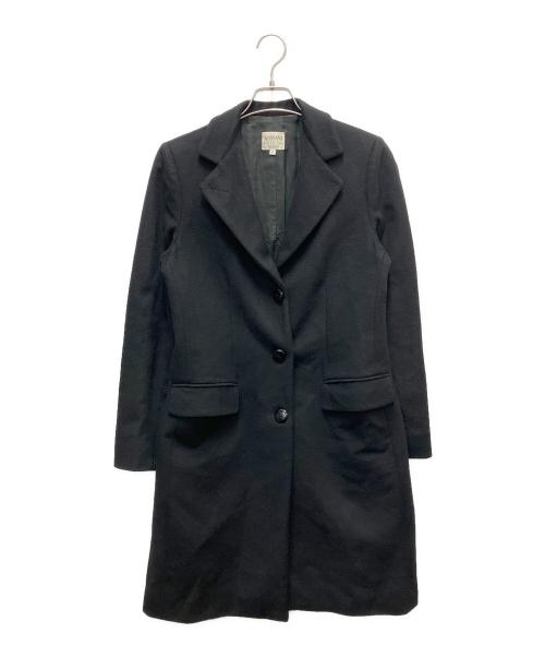 ARMANI COLLEZIONI（アルマーニ コレツィオーニ）ARMANI COLLEZIONI (アルマーニ コレツィオーニ) カシミヤコート ブラック サイズ:SIZE42の古着・服飾アイテム