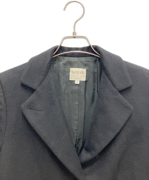 ARMANI COLLEZIONI（アルマーニ コレツィオーニ）ARMANI COLLEZIONI (アルマーニ コレツィオーニ) カシミヤコート ブラック サイズ:SIZE42の古着・服飾アイテム