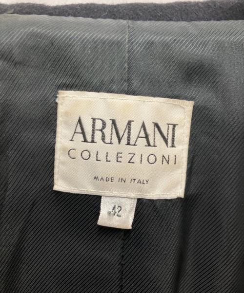 ARMANI COLLEZIONI（アルマーニ コレツィオーニ）ARMANI COLLEZIONI (アルマーニ コレツィオーニ) カシミヤコート ブラック サイズ:SIZE42の古着・服飾アイテム