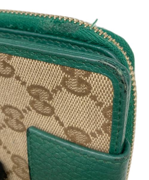 GUCCI（グッチ）GUCCI (グッチ) ラウンドファスナー財布 ベージュの古着・服飾アイテム