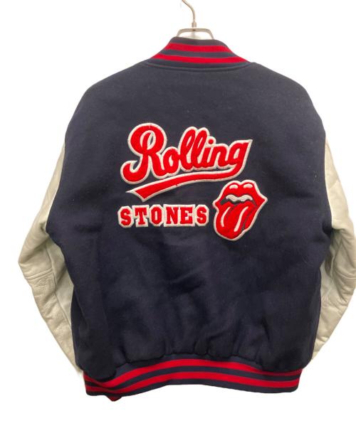 ivano（イバノ）ivano (イバノ) スタジャン ネイビー×ホワイト サイズ:Lの古着・服飾アイテム