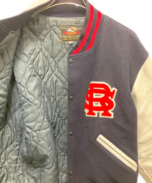 ivano（イバノ）ivano (イバノ) スタジャン ネイビー×ホワイト サイズ:Lの古着・服飾アイテム