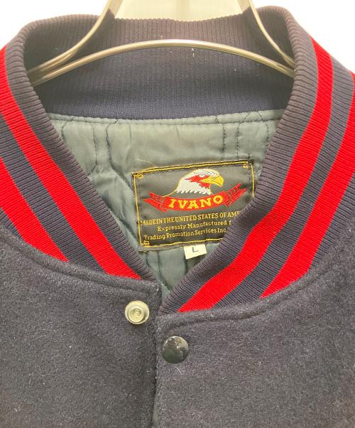 ivano（イバノ）ivano (イバノ) スタジャン ネイビー×ホワイト サイズ:Lの古着・服飾アイテム