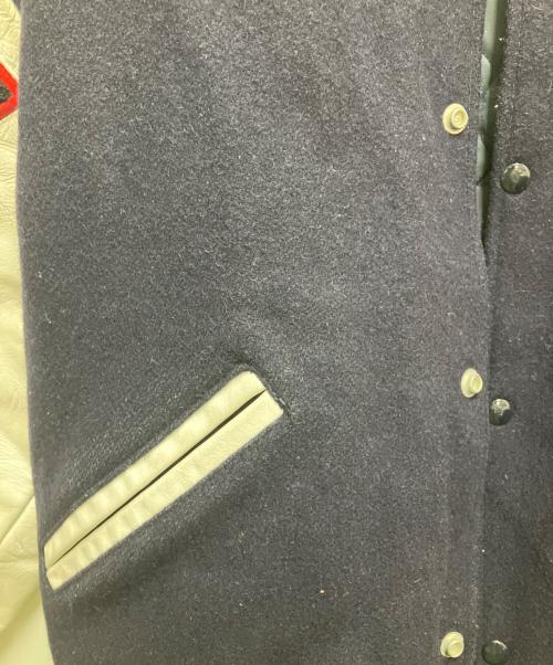 ivano（イバノ）ivano (イバノ) スタジャン ネイビー×ホワイト サイズ:Lの古着・服飾アイテム