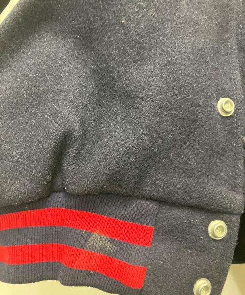 ivano（イバノ）ivano (イバノ) スタジャン ネイビー×ホワイト サイズ:Lの古着・服飾アイテム