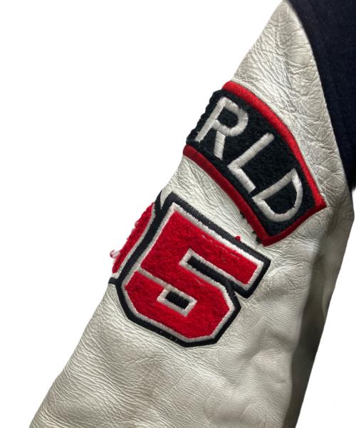 ivano（イバノ）ivano (イバノ) スタジャン ネイビー×ホワイト サイズ:Lの古着・服飾アイテム