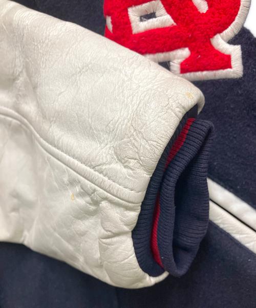 ivano（イバノ）ivano (イバノ) スタジャン ネイビー×ホワイト サイズ:Lの古着・服飾アイテム