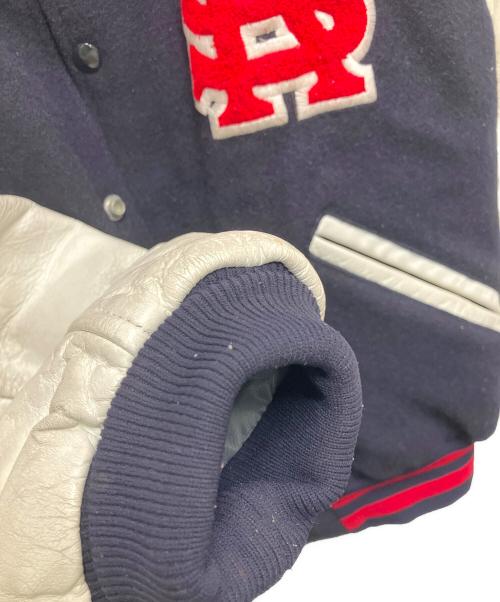 ivano（イバノ）ivano (イバノ) スタジャン ネイビー×ホワイト サイズ:Lの古着・服飾アイテム