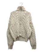 TODAYFULトゥデイフル）の古着「ジップアップニット」｜ホワイト