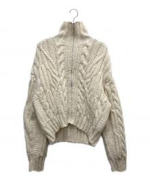 TODAYFUL（トゥデイフル）の古着「ジップアップニット」｜ホワイト