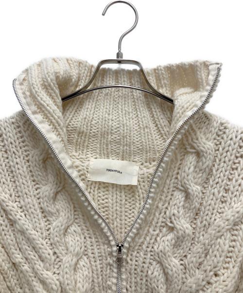 TODAYFUL（トゥデイフル）TODAYFUL (トゥデイフル) ジップアップニット ホワイト サイズ:SIZE Freeの古着・服飾アイテム