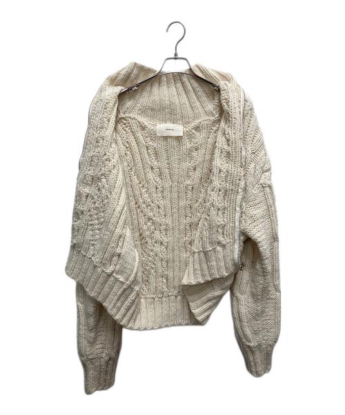 TODAYFUL（トゥデイフル）TODAYFUL (トゥデイフル) ジップアップニット ホワイト サイズ:SIZE Freeの古着・服飾アイテム