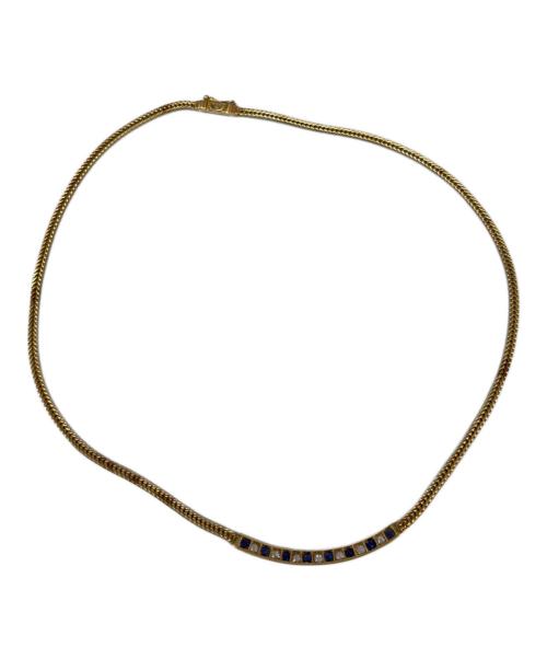 TIFFANY & Co.（ティファニー）TIFFANY & Co. (ティファニー) ダイヤモンド・サファイヤ付きK18ネックレス(総重量16.8g))の古着・服飾アイテム