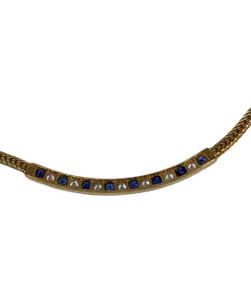 TIFFANY & Co.（ティファニー）TIFFANY & Co. (ティファニー) ダイヤモンド・サファイヤ付きK18ネックレス(総重量16.8g))の古着・服飾アイテム