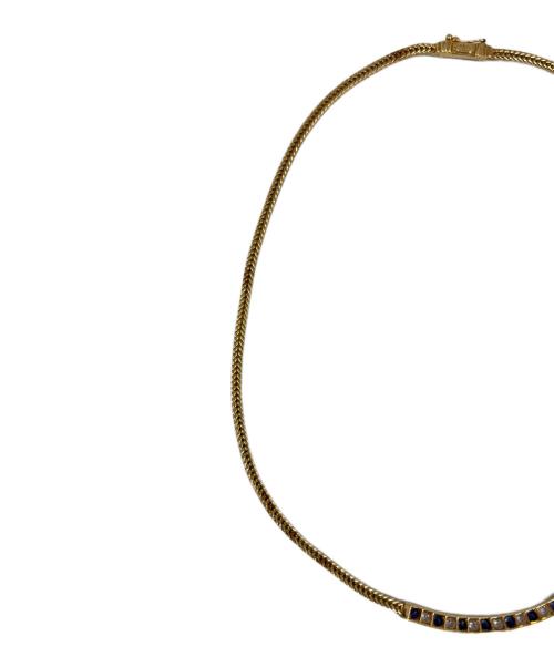 TIFFANY & Co.（ティファニー）TIFFANY & Co. (ティファニー) ダイヤモンド・サファイヤ付きK18ネックレス(総重量16.8g))の古着・服飾アイテム