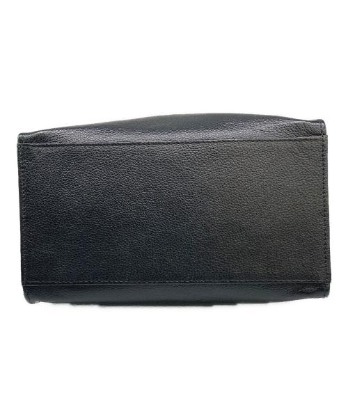 BLUE LABEL CRESTBRIDGE（ブルーレーベルクレストブリッジ）BLUE LABEL CRESTBRIDGE (ブルーレーベルクレストブリッジ) レザーメタルハンドルスクエアミニトート ブラックの古着・服飾アイテム