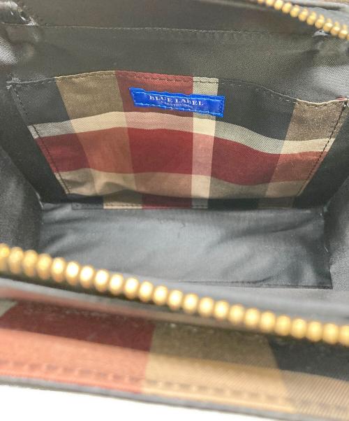 BLUE LABEL CRESTBRIDGE（ブルーレーベルクレストブリッジ）BLUE LABEL CRESTBRIDGE (ブルーレーベルクレストブリッジ) レザーメタルハンドルスクエアミニトート ブラックの古着・服飾アイテム