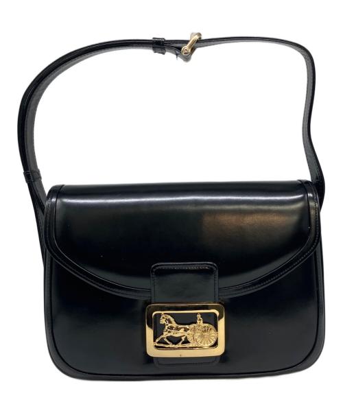 CELINE（セリーヌ）CELINE (セリーヌ) 馬車金具ハンドバッグ ブラックの古着・服飾アイテム