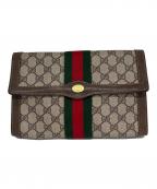 GUCCIグッチ）の古着「クラッチバッグ」｜ベージュ