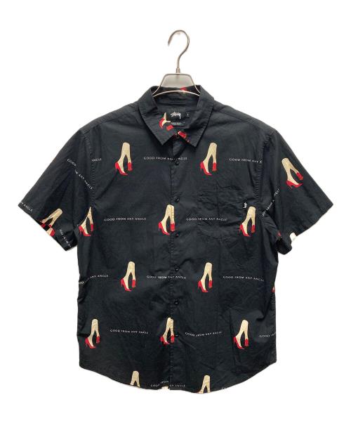 stussy（ステューシー）stussy (ステューシー) 半袖シャツ ブラック サイズ:SIZE Lの古着・服飾アイテム