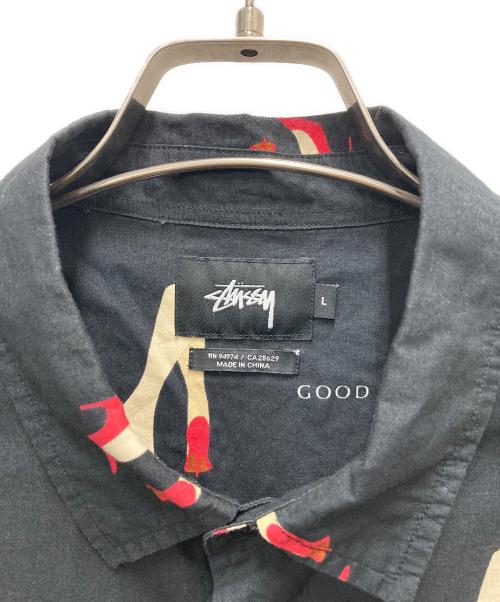 stussy（ステューシー）stussy (ステューシー) 半袖シャツ ブラック サイズ:SIZE Lの古着・服飾アイテム