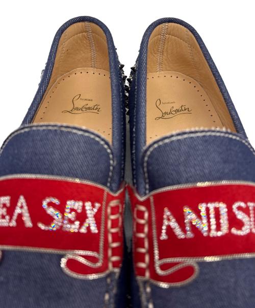 Christian Louboutin（クリスチャン・ルブタン）Christian Louboutin (クリスチャン・ルブタン) スリッポン インディゴ サイズ:41（25.5～26㎝）の古着・服飾アイテム