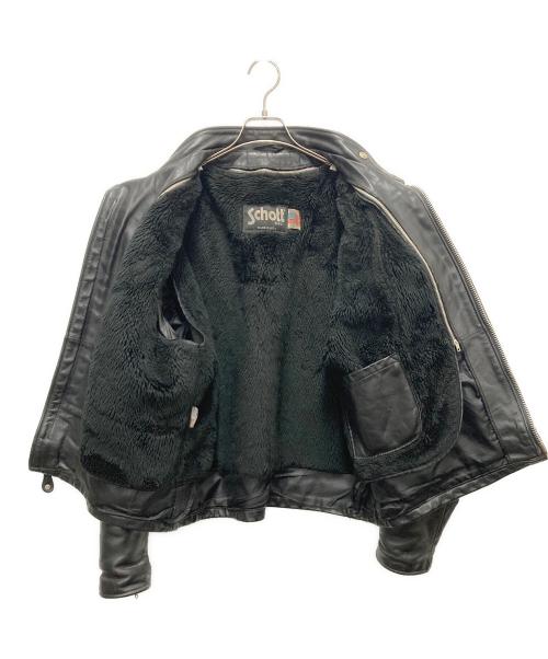 Schott（ショット）Schott (ショット) ボアライナー付きシングルライダースジャケット ブラック サイズ:SIZE50の古着・服飾アイテム