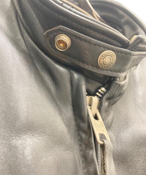 Schott（ショット）Schott (ショット) ボアライナー付きシングルライダースジャケット ブラック サイズ:SIZE50の古着・服飾アイテム