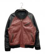 Liugoo Leathersリューグーレザーズ）の古着「レザージャケット」｜レッド×ブラック