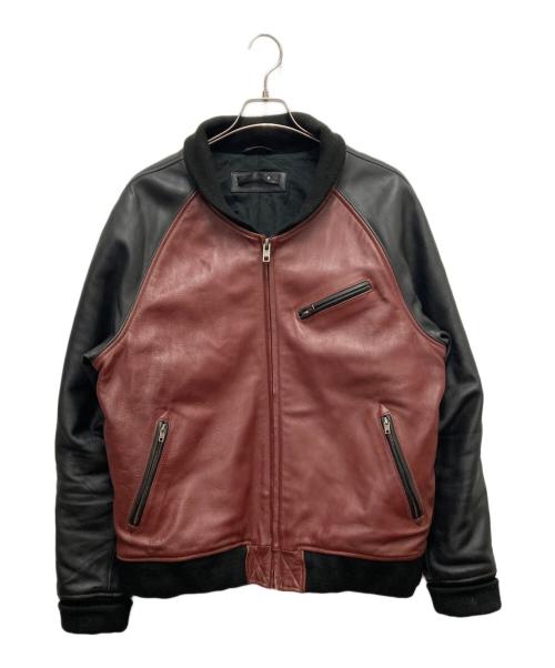 Liugoo Leathers（リューグーレザーズ）Liugoo Leathers (リューグーレザーズ) レザージャケット レッド×ブラック サイズ:SIZE 3Lの古着・服飾アイテム