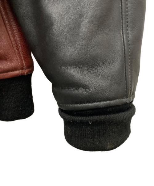 Liugoo Leathers（リューグーレザーズ）Liugoo Leathers (リューグーレザーズ) レザージャケット レッド×ブラック サイズ:SIZE 3Lの古着・服飾アイテム