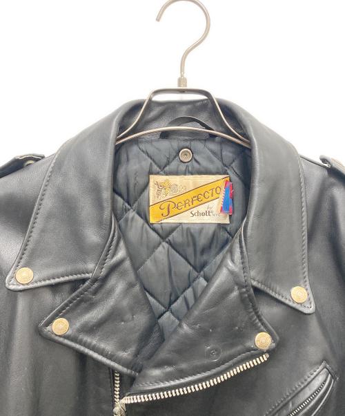 Schott（ショット）Schott (ショット) ダブルライダースジャケット ブラック サイズ:SIZE46の古着・服飾アイテム