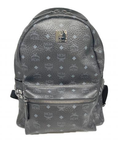 MCM スタッズ付き ブラックリュック　Sサイズ 中古・古着通販】MCM (エムシーエム) スタッズ付リュック ブラック