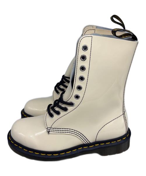 Dr.Martens（ドクターマーチン）Dr.Martens (ドクターマーチン) Marc by Marc Jacobs (マークバイマークジェイコブス) 10ホールブーツ ホワイト サイズ:US6の古着・服飾アイテム