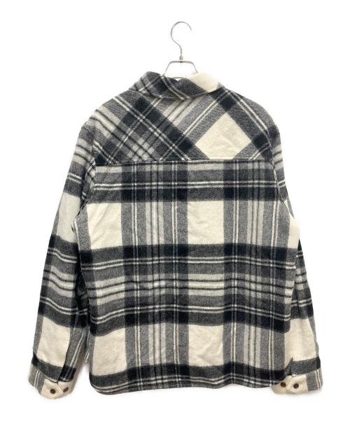 WELLDONE（ウェルダン）WELLDONE (ウェルダン) Wool Plaid Anorak Jacket ハーフジップチェックジャケットブルゾン ホワイト サイズ:SIZE XLの古着・服飾アイテム
