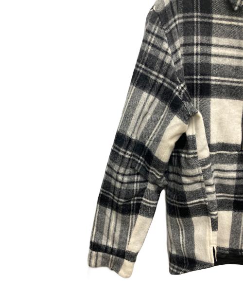 WELLDONE（ウェルダン）WELLDONE (ウェルダン) Wool Plaid Anorak Jacket ハーフジップチェックジャケットブルゾン ホワイト サイズ:SIZE XLの古着・服飾アイテム