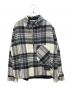 WELLDONE（ウェルダン）の古着「Wool Plaid Anorak Jacket ハーフジップチェックジャケットブルゾン」｜ホワイト